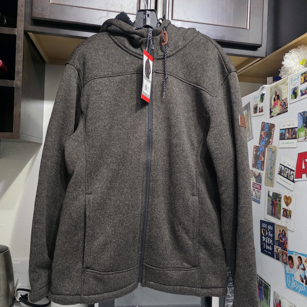 Rugged Element Men's Charcoal Gray Hooded Sweater Size Medium